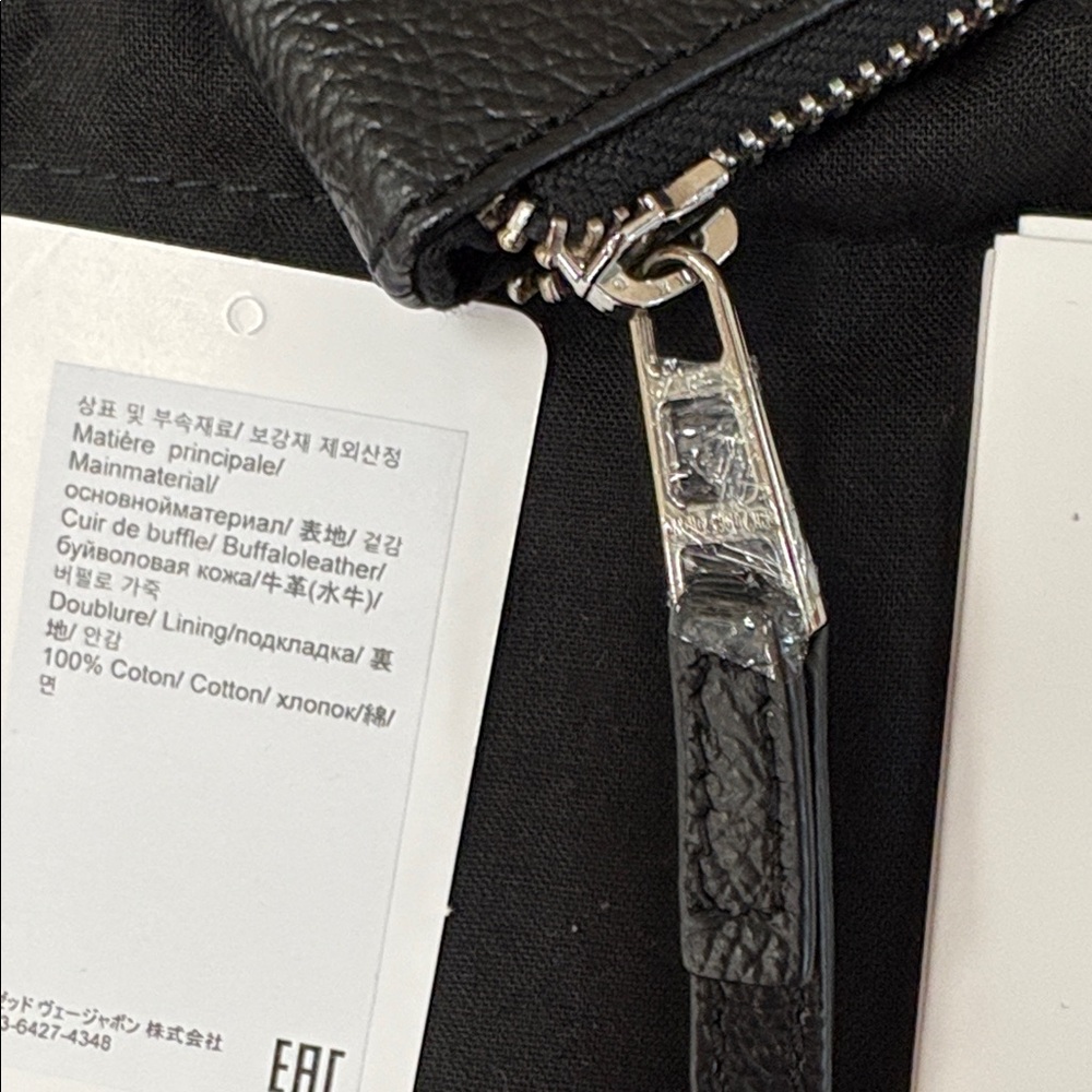 Zadig & Voltaire Noir Mini Uma Wings Leather Wristlet - Picture 8 of 9